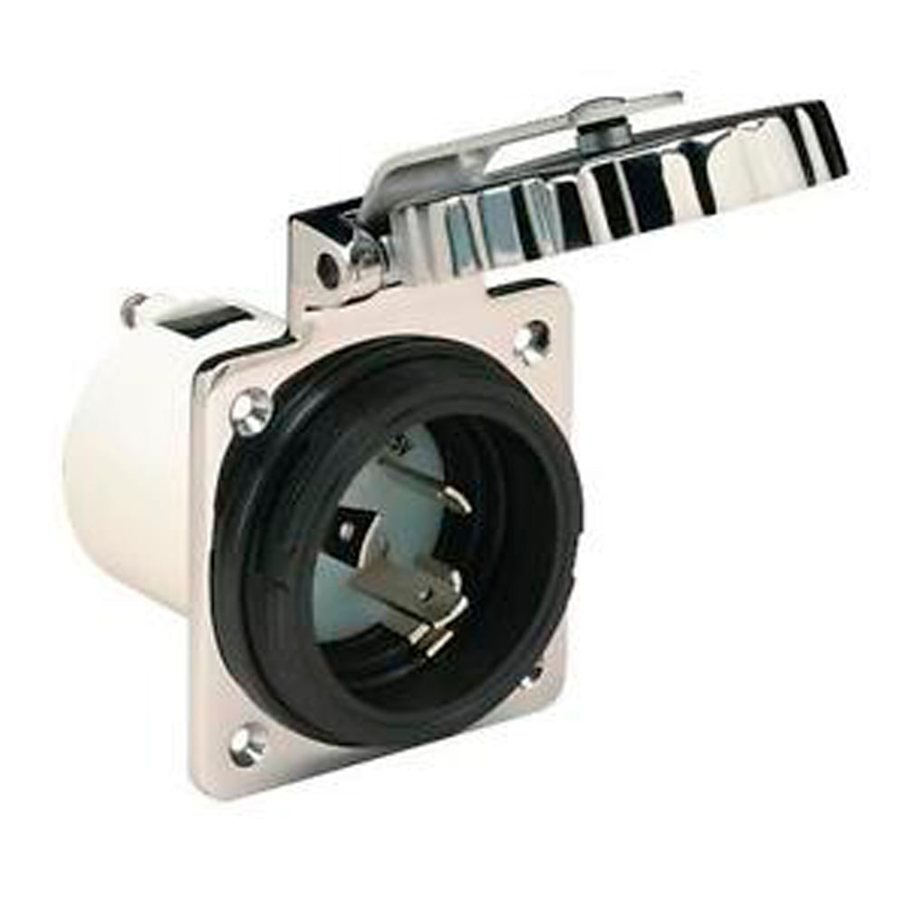 Tomada Macho Marinco M-303SSEL-B Em Inox 125V 30A - Regatta